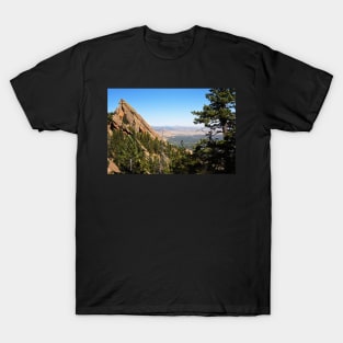 The Flatirons Boulder Colorado from the Royal Arch T-Shirt